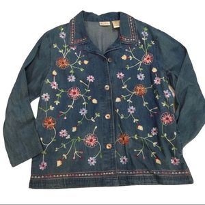 Vintage Bobbie Brooks Embroidered Denim Jacket